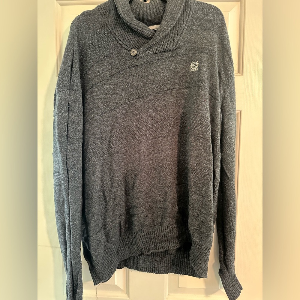 Chaps V-Neck Charcoal Sweater
